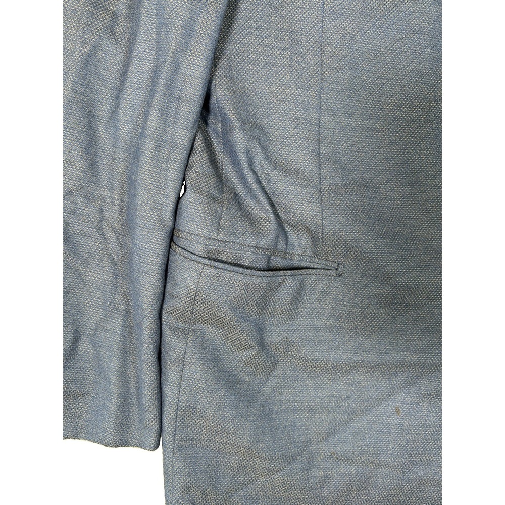 Ermenegildo Zegna 15 Milmil 15 Wool Blazer Sport Coat Mens 44L Blue Italy - Picture 5 of 16